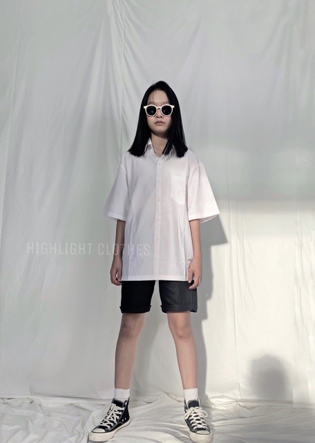 SƠ MI TRẮNG TAY NGẮN BASIC | BigBuy360 - bigbuy360.vn