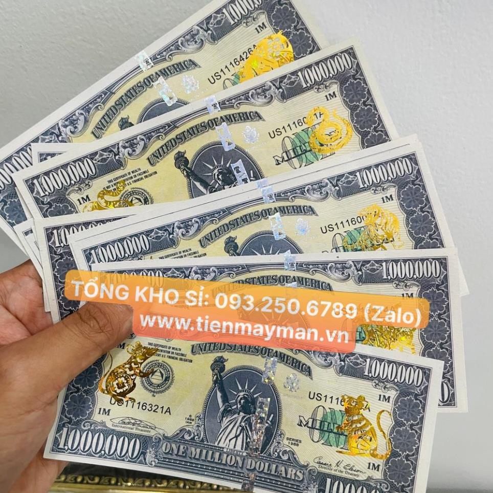 Tờ 1 TRIỆU USD 12 con giáp mạ vàng siêu khủng lưu niệm , thích hợp sưu tầm , làm quà tặng