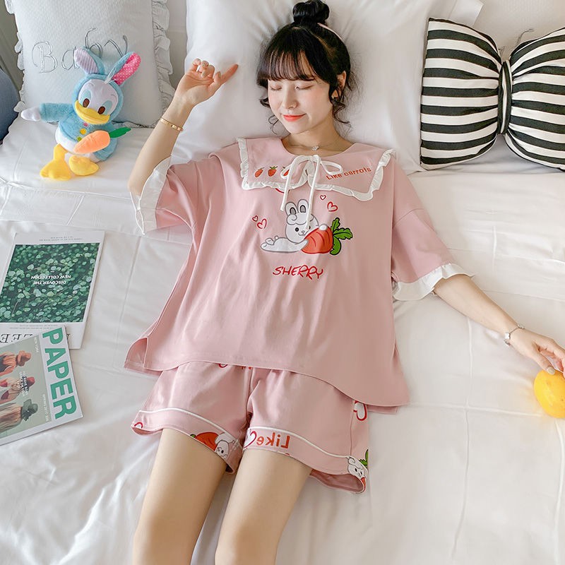 Đồ ngủ Chất Liệu cotton Thoáng Mát Phong Cách Hàn Quốc Dễ Thương Cho Nữ | BigBuy360 - bigbuy360.vn