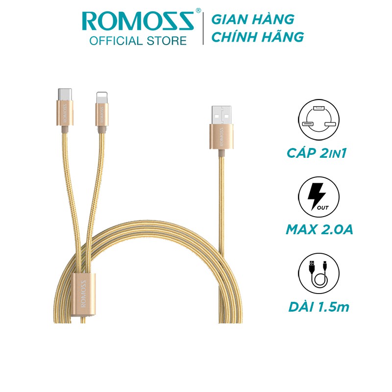 CÁP SẠC NHANH 2IN1 ROMOSS CB21A