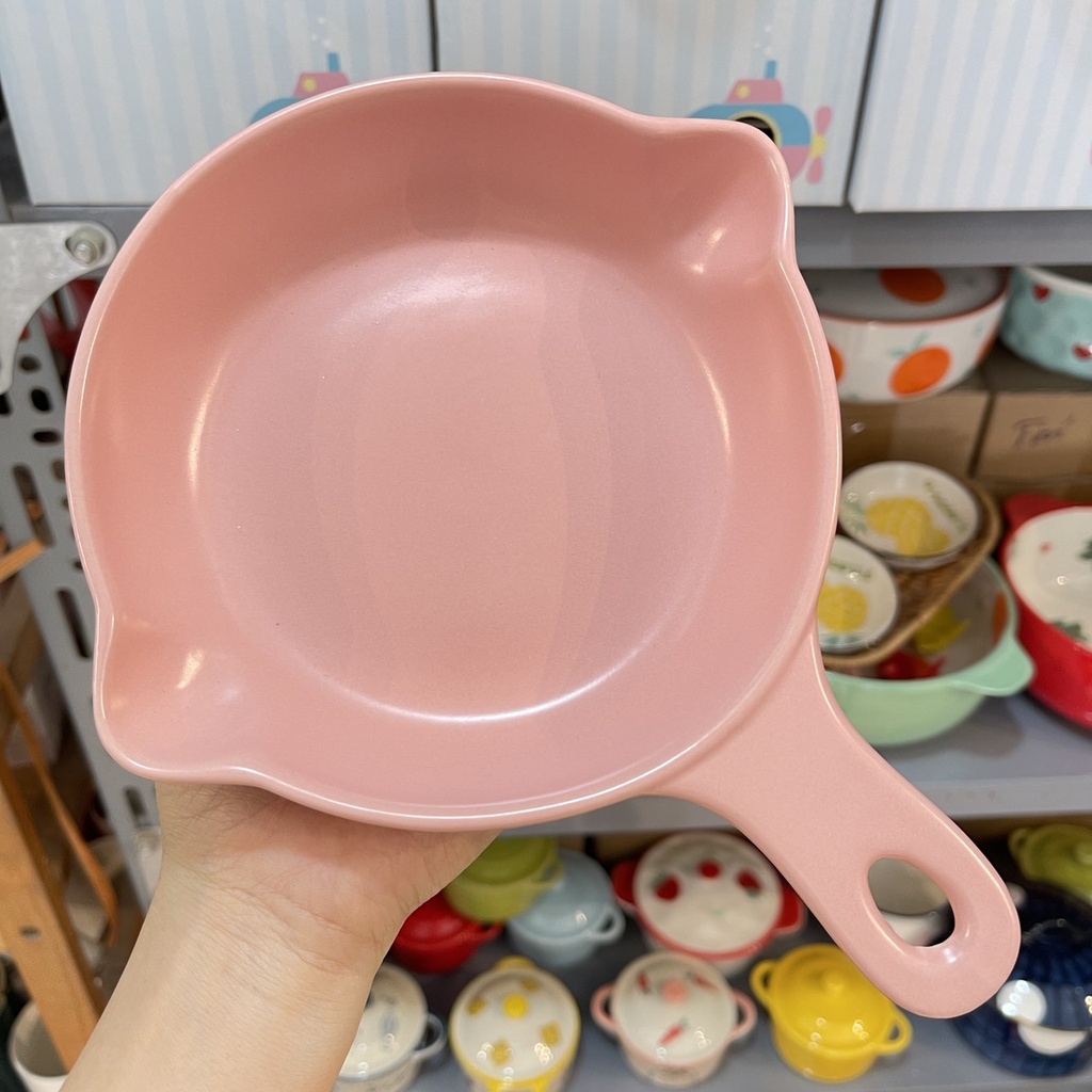 Bộ bát đĩa gốm sứ bộ thỏ hồng 14 món siêu xinh