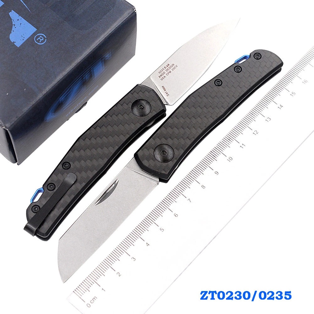 Thương hiệu mới Anso 0230 0235 Tay cầm sợi carbon trượt khớp 20CV Pocket Survival EDC Công cụ gấp nhà bếp ngoài trời