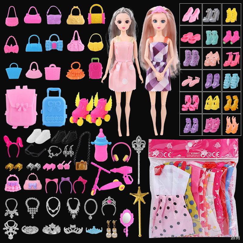 ↂ◑bộ búp bê Barbie nữ công chúa đồ chơi trẻ em quần áo váy quà tặng sinh nhật bjd