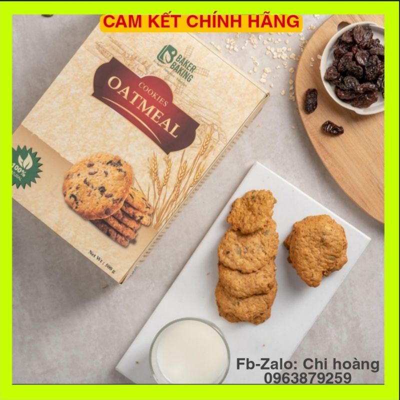 Bánh cookies yến mạch 500g, ăn kiêng, giảm cân,được làm từ nguyên liệu organic - chicake