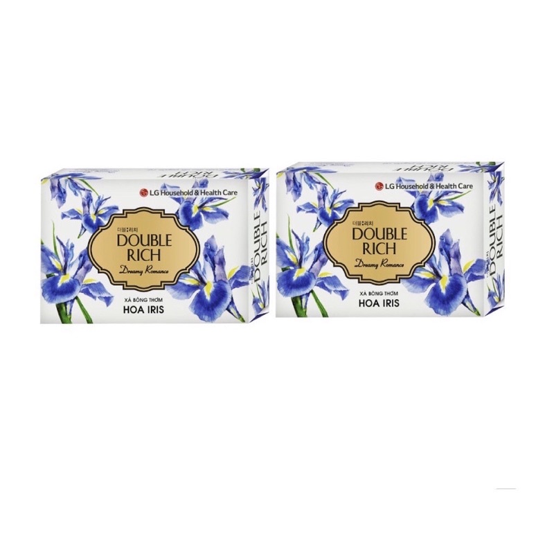 Bánh xà bông Doublerich 90g hương hoa hồng hoa iris
