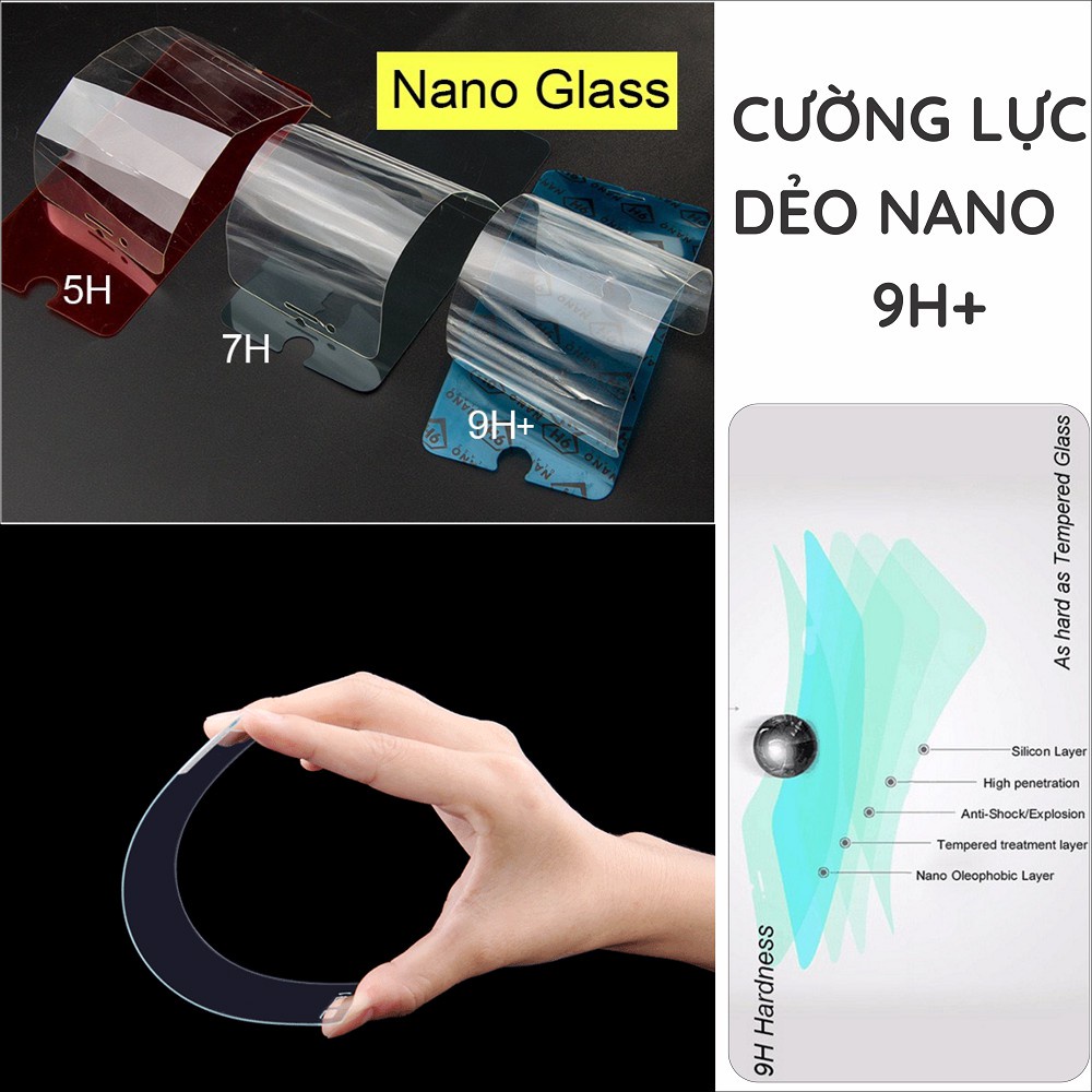 Dán cường lực laptop theo yêu cầu trong suốt, nano dẻo siêu bền, độ cường lực 9h+