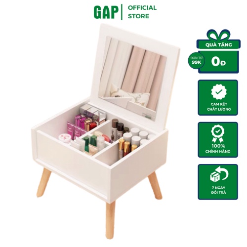 Bàn trang điểm mini, bàn trang điểm ngồi bệt có tích hợp tủ đầu giường - GP152