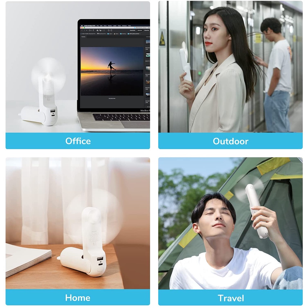 Quạt mini sạc usb Cầm Tay Có Thể Gập Lại Tiện Dụng