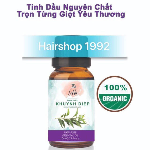 Tinh dầu Khuynh Diệp THE LENA Nguyên Chất (Eucalyptus Globulus)  Xông Phòng, Sổ Mũi, Tốt cho bé 10ml