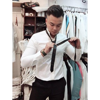 [Combo] Áo sơ mi trắng nam + Cà vạt Hàn Quốc