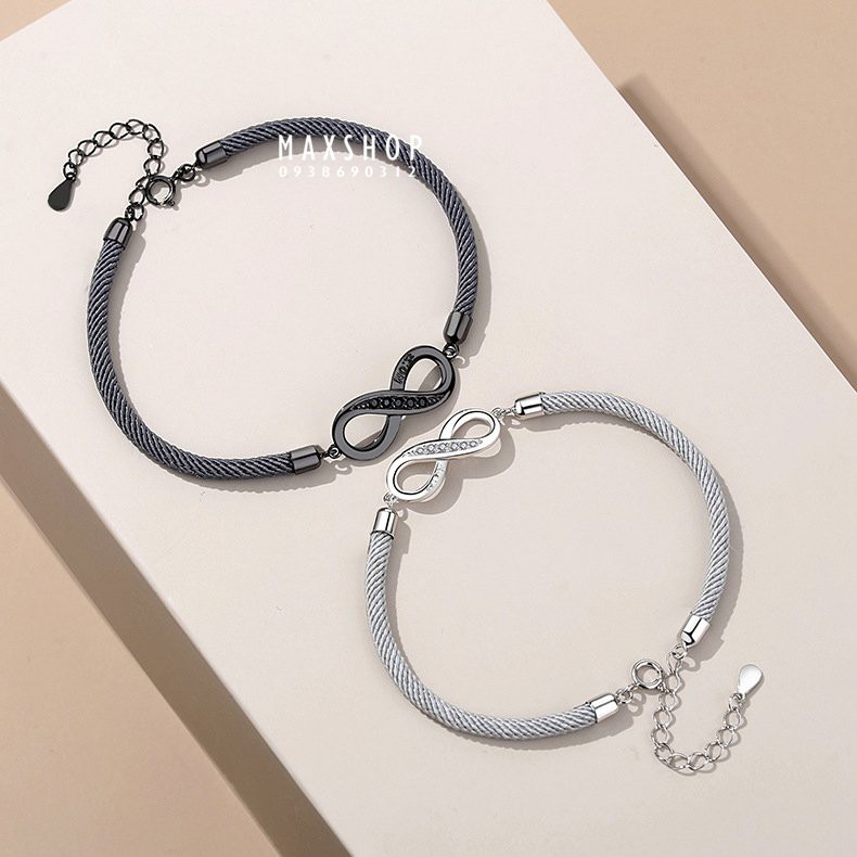 Vòng tay đôi vô cực COUPLE IN LOVE cặp nam nữ freesize HÀNG MỚI VỀ