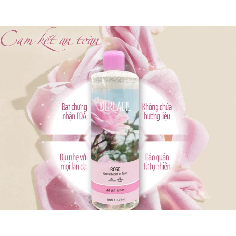 Nước Hoa Hồng Derladie Rose Natural Moisture Toner