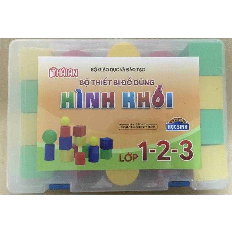 Bộ Thiết bị đồ dùng hình khối theo TT 37/2021.