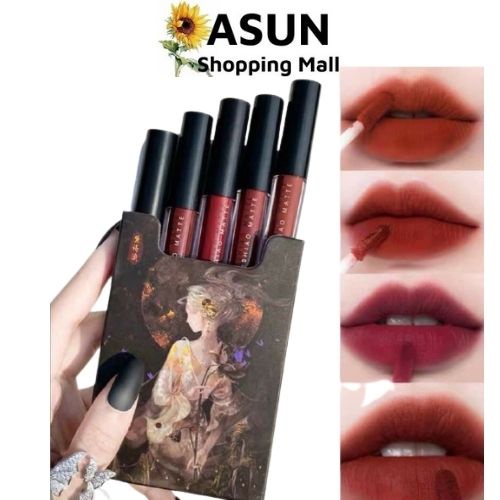 Set 5 Son Kem Lì Lâu Trôi Daishiao Matte Siêu Hot Nội Địa