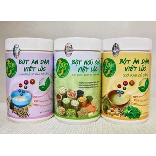 Bột ăn dặm Việt Lộc hộp 500gr sẵn 2 loại không rau và có rau dành cho bé từ 4 tháng tuổi date mới nhất
