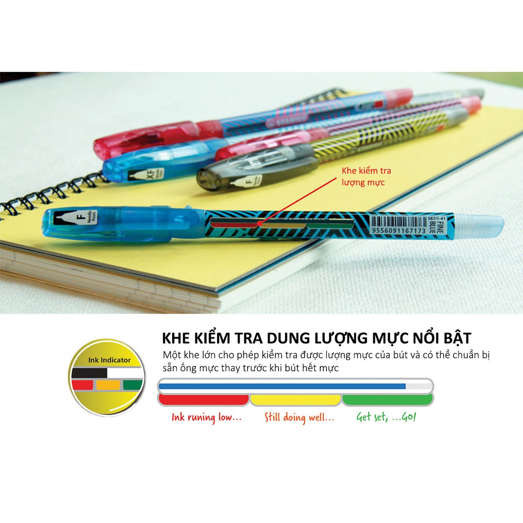 Combo hộp 10 bút bi STABILO Exam Grade 587NXF 0.5mm