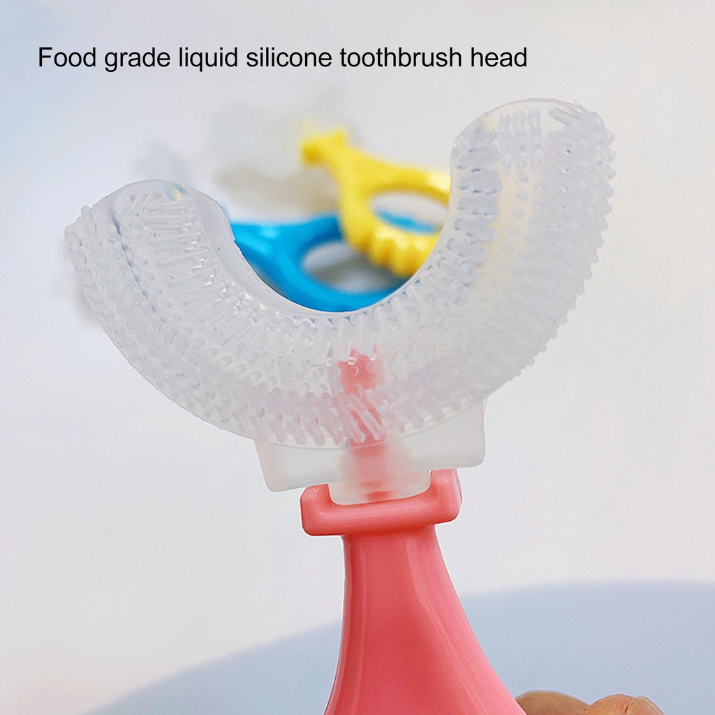 [Hàng mới về] Bàn chải đánh răng trắng toàn diện hình chữ u cho trẻ em