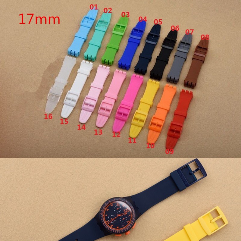 Dây đeo đồng hồ bằng silicon 17mm