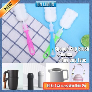 Dụng Cụ Rửa Ly Mút Bọt Biển Có Tay Cầm Dài 3 Màu Sắc Khác Nhau