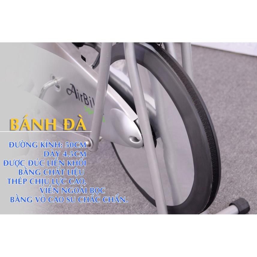 Xe đạp tập thể dục Air Bike + Tặng máy massage xung điện EMS