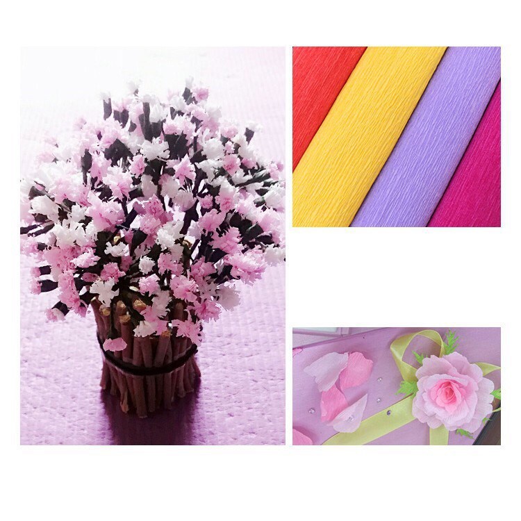 Giấy nhún,Giấy Gấp hoa 50x250cm