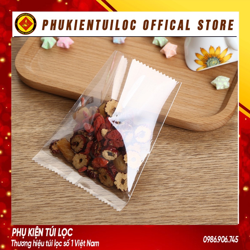 Set 100 Túi đựng bánh cookie/ bánh quy/ trà hoa nhiều kích thước- Phukientuiloc.com