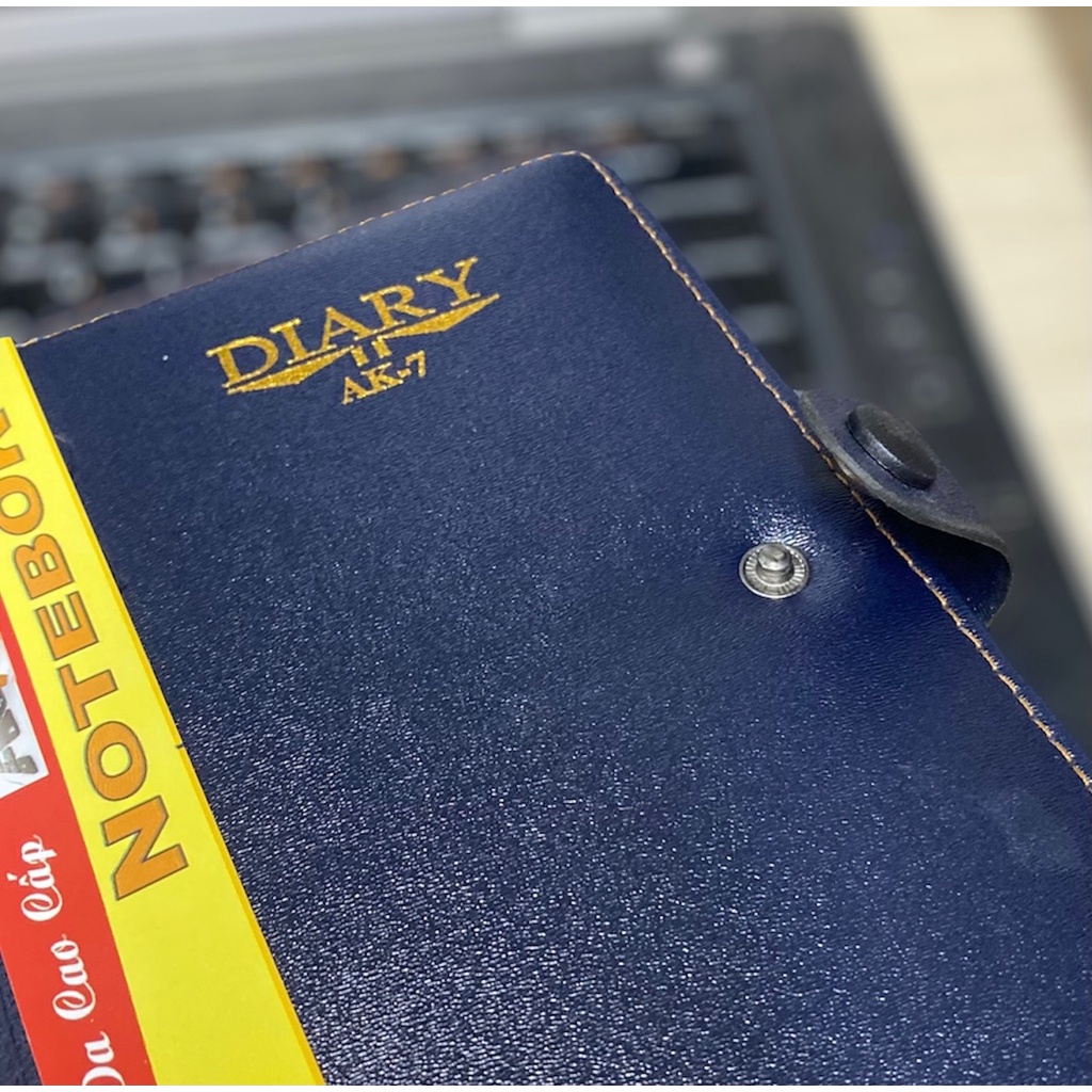 Sổ Da DIARY - Sổ Cúc AK - 7 Ghi Chép Tài Liệu - Sổ Da Mềm Dày Dặn 200 Trang