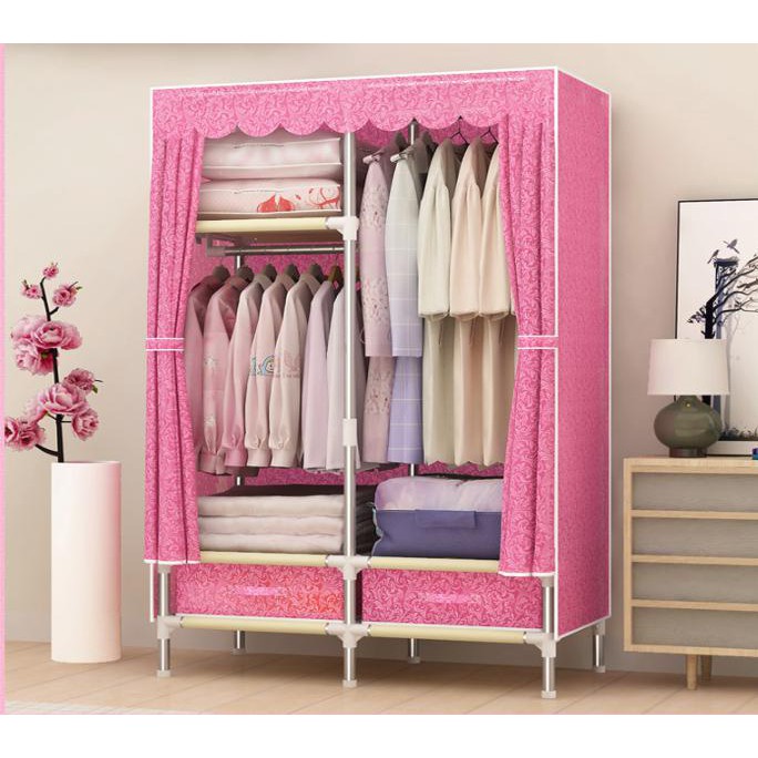 Tủ quần áo Tủ Vải Khung Thép Ngăn Kéo Cao Cấp Đựng Quần Áo Siêu Bền