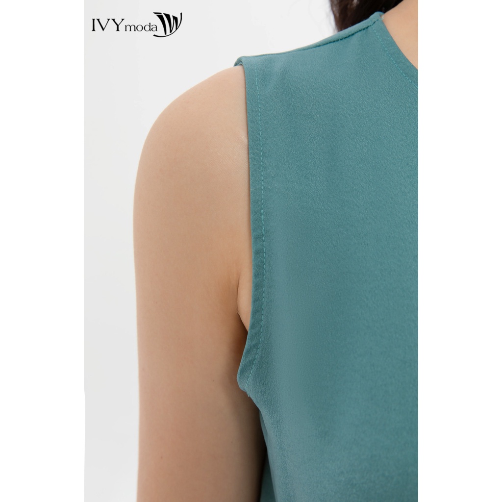 [NHẬP WABRTL5 GIẢM 10% TỐI ĐA 50K ĐH 250K ]Jumpsuit lụa nữ cutout IVY moda MS 18B8620