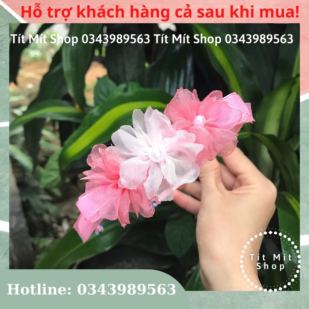 Bờm tóc cho bé gái handmade phong cách hàn quốc