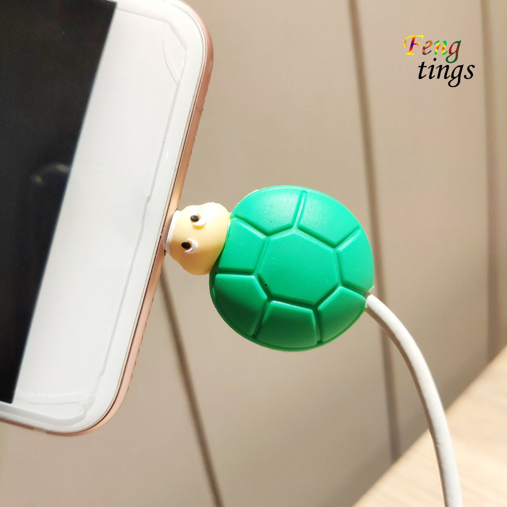 Phụ Kiện Bảo Vệ Đầu Dây Cáp Sạc Bằng Silicon Hình Cú Mèo / Ong / Cua Hoạt Hình Dễ Thương