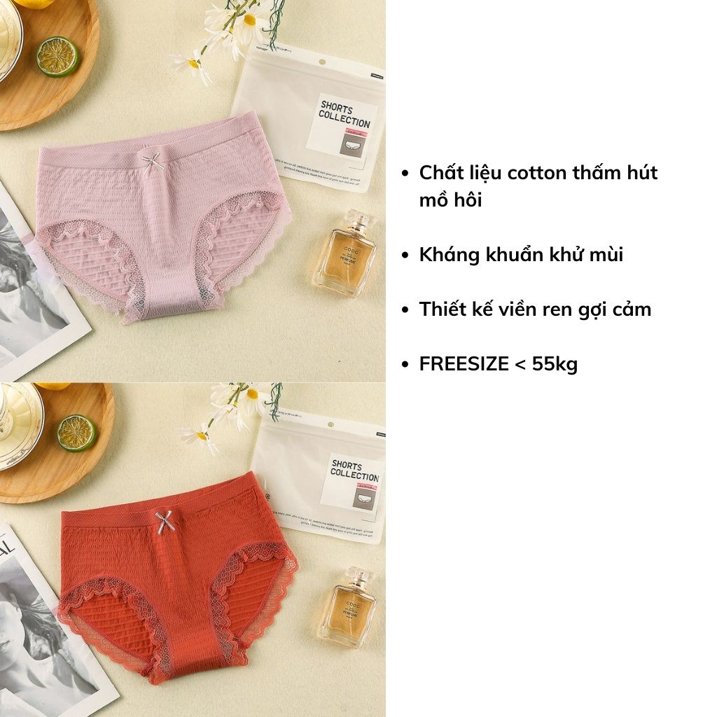 Quần lót nữ kháng khuẩn cotton ren sexy gợi cảm Q12