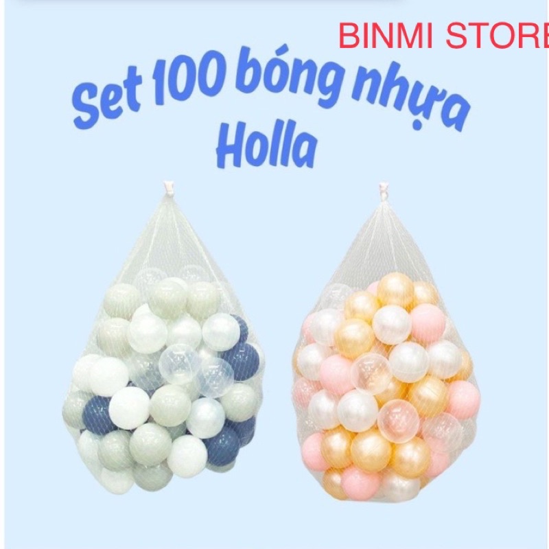 (Hỏa tốc) Set 100 bóng nhựa Holla cao cấp an toàn cho bé