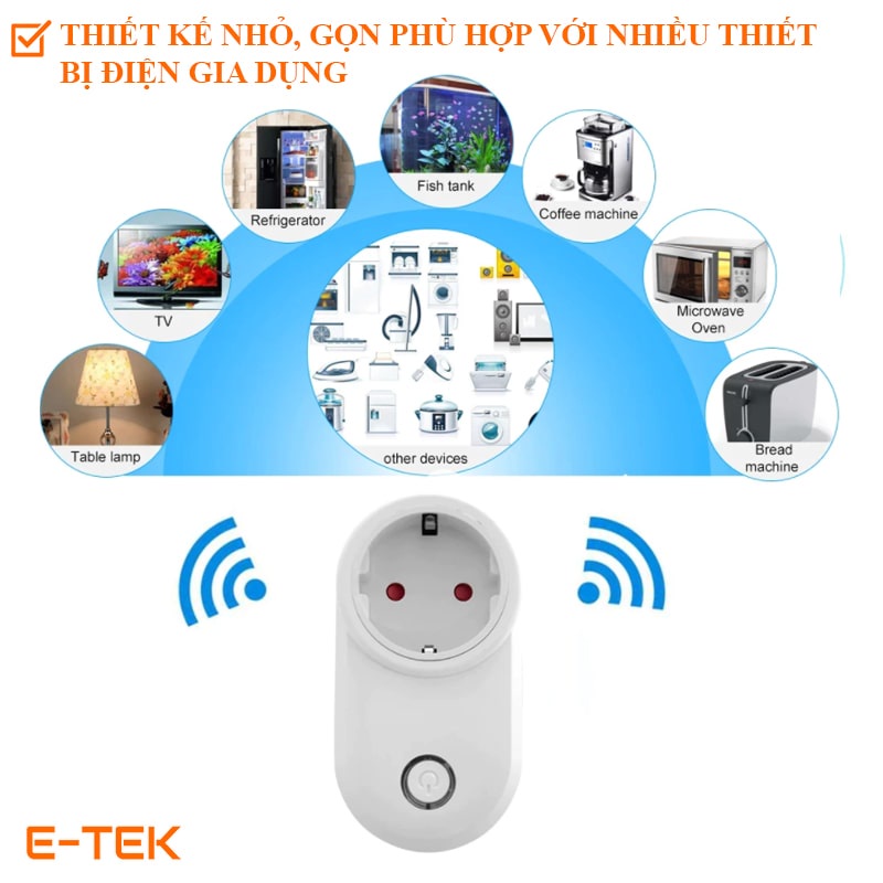 Ổ cắm wifi thông minh SONOFF S20, chuẩn EU, chính hãng, bảo hành 12 tháng – e-tek.vn