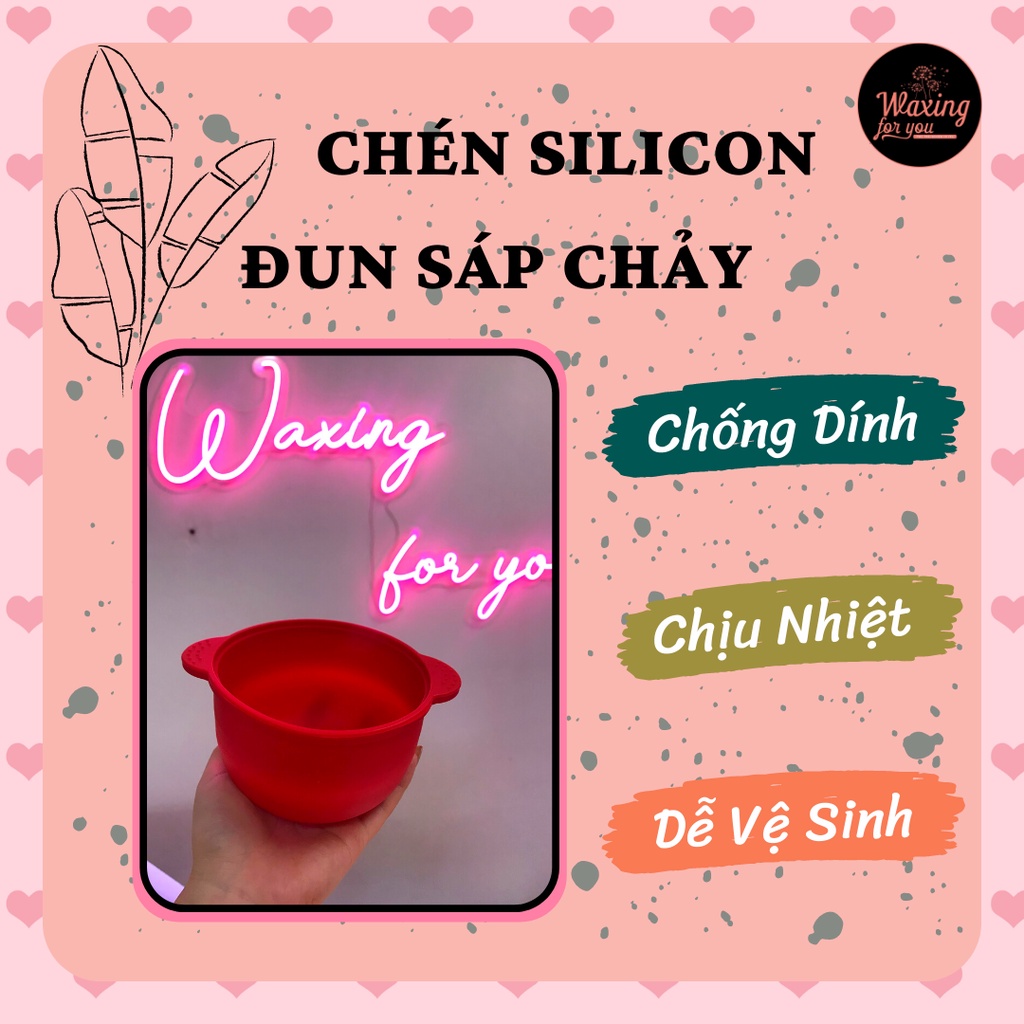 [Mã 55FMCGSALE1 giảm 10% đơn 250K] Chén silicon nấu sáp chống dính