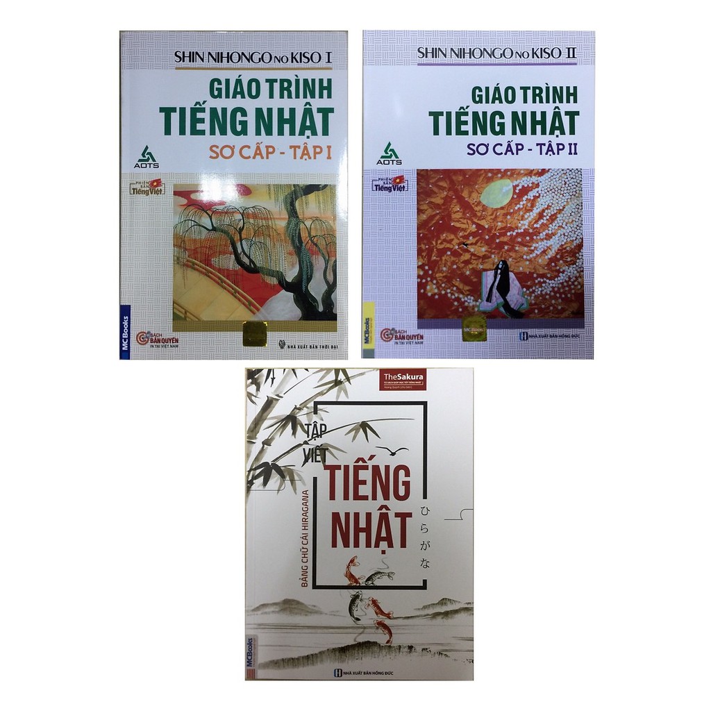 Sách - Combo giáo trình tiếng Nhật sơ cấp tập 1+2 và Tập viết tiếng Nhật bảng chữ cái HIRAGANA