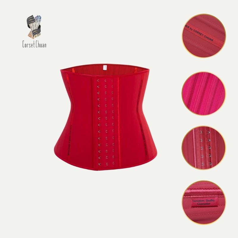 Đai Nịt Bụng Latex Corset Chuẩn Chính Hãng Hy Lạp (Màu Đỏ) -Tặng ngay 1 áo liner 100k