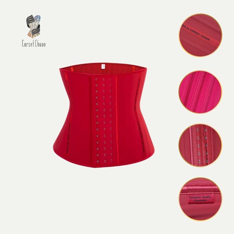 Đai Nịt Bụng Latex Corset Chuẩn Chính Hãng Hy Lạp (Màu Đỏ) -Tặng ngay 1 áo liner 100k