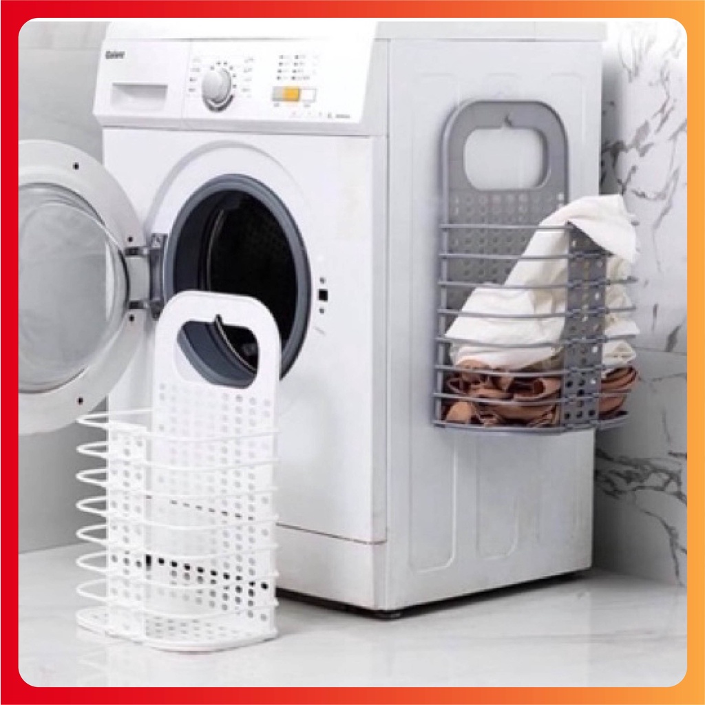 Giỏ Treo Bên Hong Máy Giặt, Giỏ đựng đồ thông mình gấp gọn