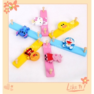 Móc gỗ dán tường Hello Kitty Doremon Doraemon