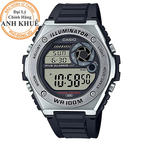 Đồng hồ nam dây nhựa Casio Anh Khuê MWD-100H-1AVDF