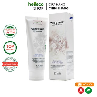 Sữa rửa mặt ngừa mụn và làm mờ nám, tàn nhang từ cây tuyết trắng dabo white tree snow flake 150ml - hàn quốc chính hãng