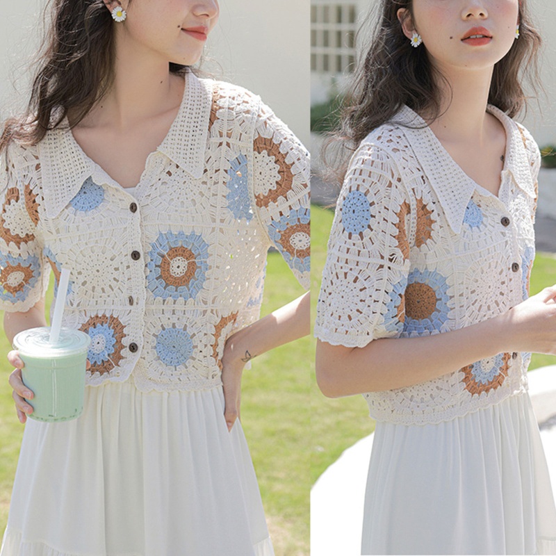 Áo Thun Dệt Kim Ngắn Tay Thời Trang Mùa Hè Dành Cho Nữ