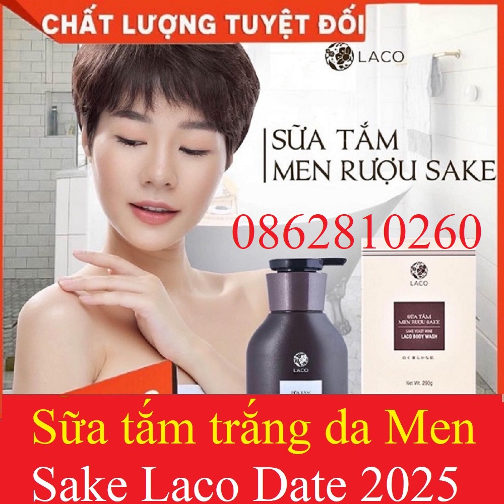 sữa tắm trắng da men rượu sake LACO HOT 290g