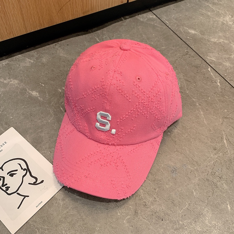 Mũ lưỡi trai chống nắng vành cong in chữ phong cách cổ điển thời trang mùa hè cho nam nữ