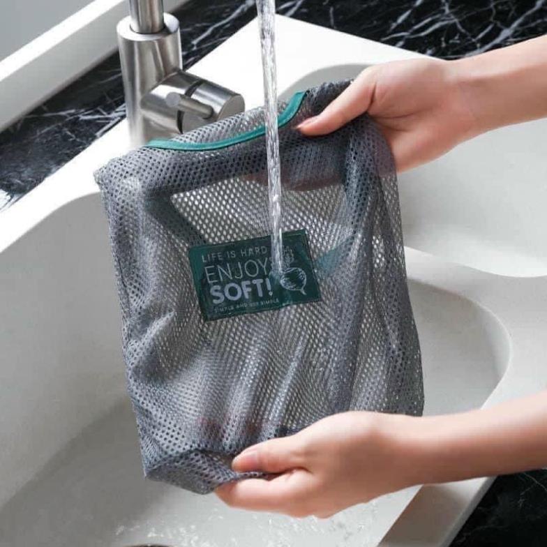 Túi Lưới Đựng Hành Tỏi Mã 02 Xanh Xám Tiện Lợi Đa Năng
