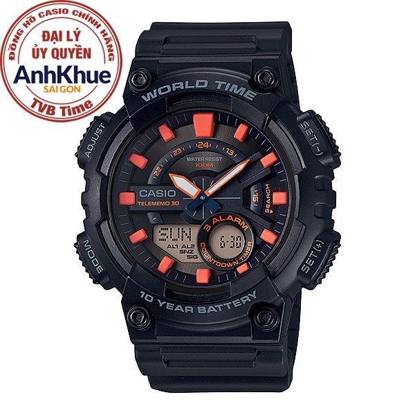 Đồng hồ nam dây nhựa Casio Standard chính hãng Anh Khuê AEQ-110W-1A2VDF (46mm)