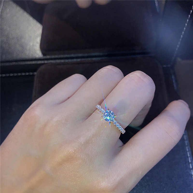 Nhẫn Đính Hôn Đính Đá Pandora Thời Trang Dành Cho Nữ