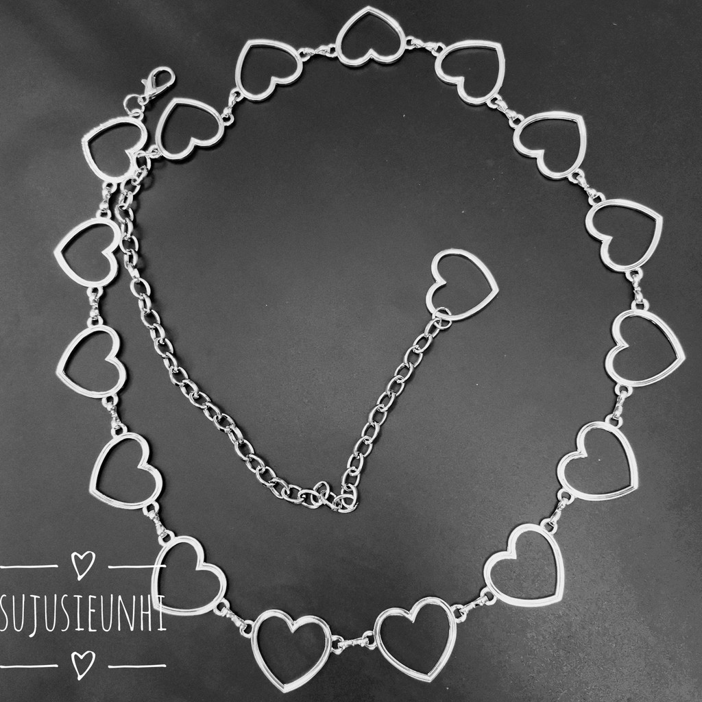 (Lẻ) Dây Xích đeo quần-chain thắt lưng, eo hình trái tim đơn giản