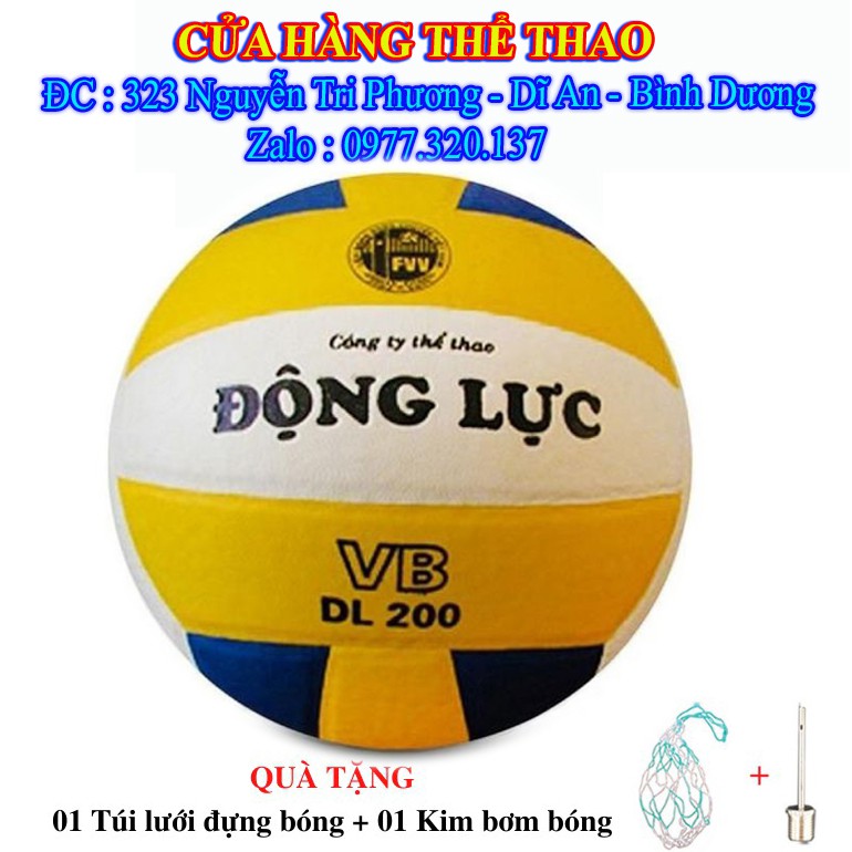 Bóng Chuyền Thăng Long VB 7400 Hàng Chính Hãng, da Nhật, tặng túi lưới đựng bóng và kim bơm tiêu chuẩn